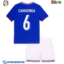 Fotballdrakt Barn Frankrike Eduardo Camavinga #6 Hjemmedraktsett EM 2024 Kortermet (+ Korte bukser)